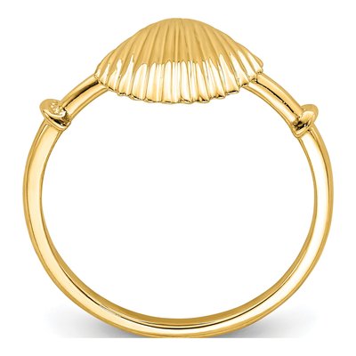 14K Yellow Gold Shell Ring – view 2