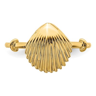14K Yellow Gold Shell Ring – view 5