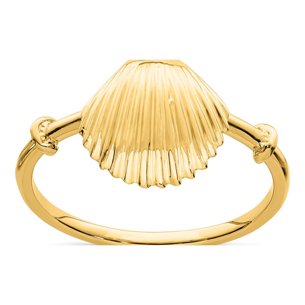 14K Yellow Gold Shell Ring
