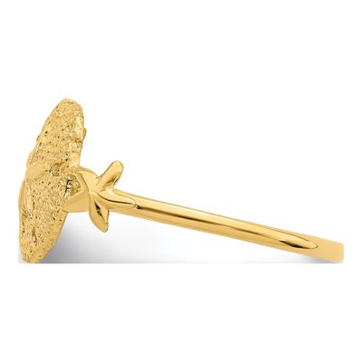 14K Yellow Gold Sand Dollar Ring – view 4