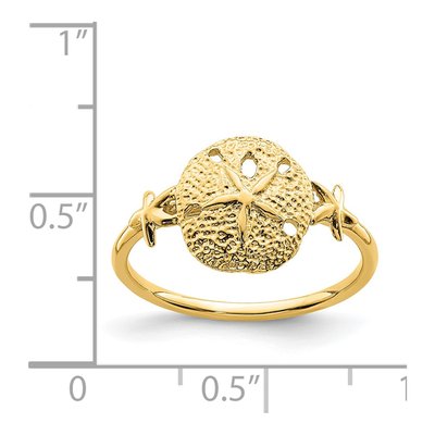 14K Yellow Gold Sand Dollar Ring – view 5