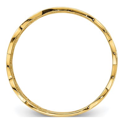 14K Yellow Gold 5.6mm Woven Celtic Knot Band – view 3