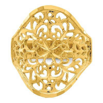 14K Yellow Gold Filigree Ring – view 5