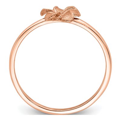 14K Rose Gold Plumeria Ring – view 3