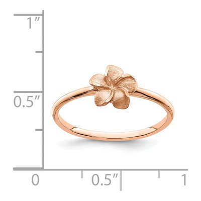 14K Rose Gold Plumeria Ring – view 5