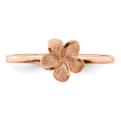 14K Rose Gold Plumeria Ring – view 6