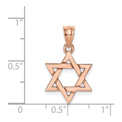14K Rose Gold Star of David Pendant – view 5