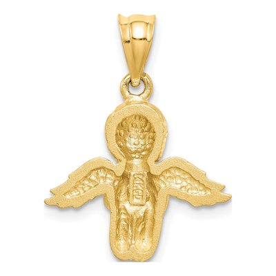 14K Yellow Gold Praying Angel Pendant – view 4
