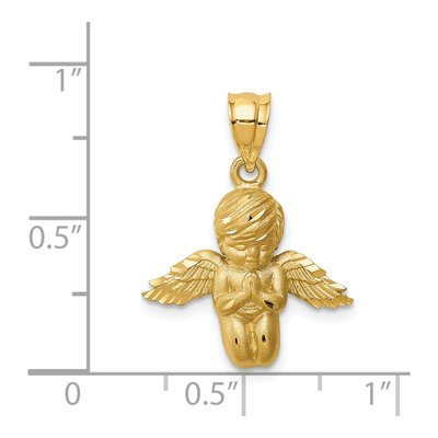 14K Yellow Gold Praying Angel Pendant – view 5