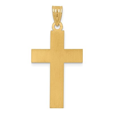 14K Yellow Gold Large Cross Pendant – view 4