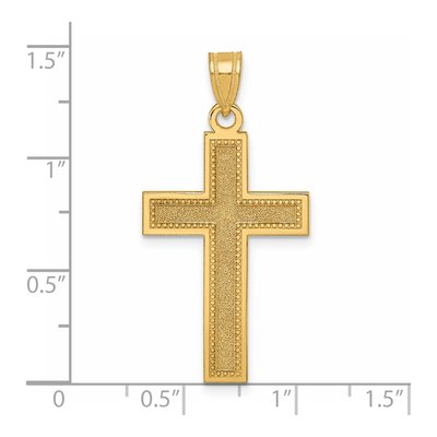 14K Yellow Gold Large Cross Pendant – view 5