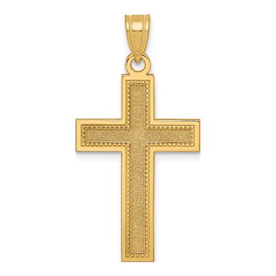 14K Yellow Gold Large Cross Pendant