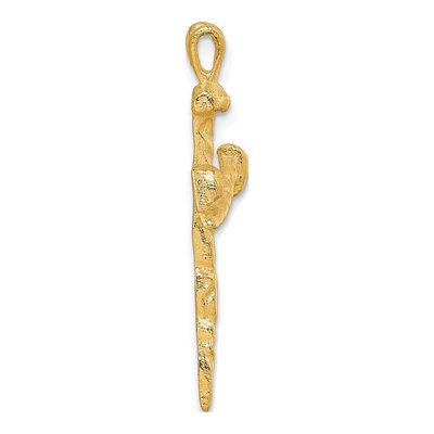 14K Yellow Gold Nail Cross Pendant – view 3