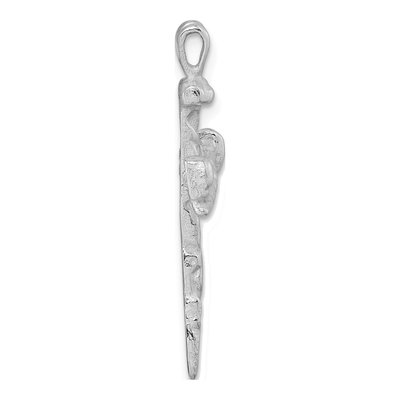 14K White Gold Nail Cross Pendant – view 3