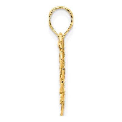 14K Yellow Gold Woven Heart Pendant – view 3