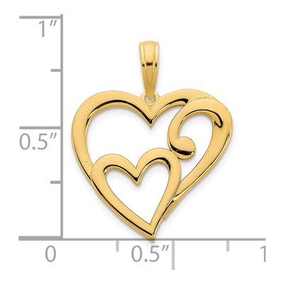 14K Yellow Gold Heart Pendant – view 4