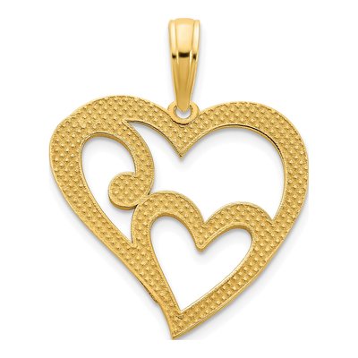 14K Yellow Gold Heart Pendant – view 5