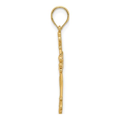 14K Yellow Gold Fancy Cross Pendant – view 3