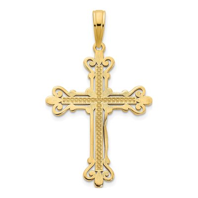 14K Yellow Gold Fancy Cross Pendant – view 5