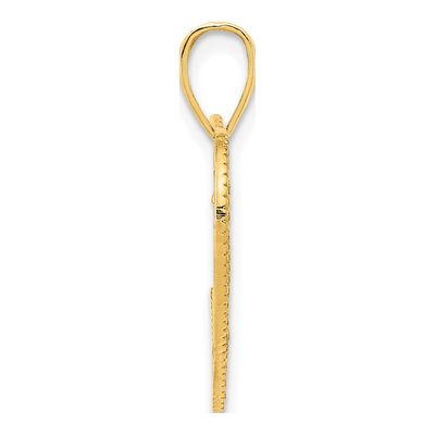 14K Yellow Gold Cut-Out Heart Pendant – view 3