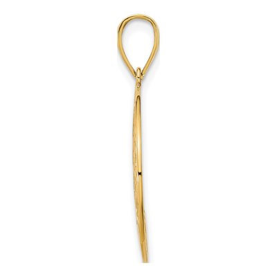 14K Yellow Gold Filigree Swirl Disc Pendant – view 2