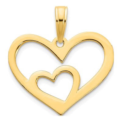 14K Yellow Gold Heart Pendant – view 5