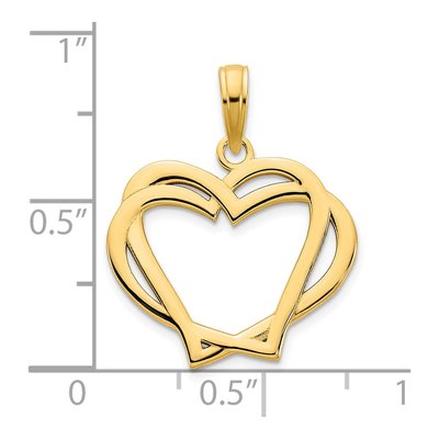 14K Yellow Gold Heart Pendant – view 4