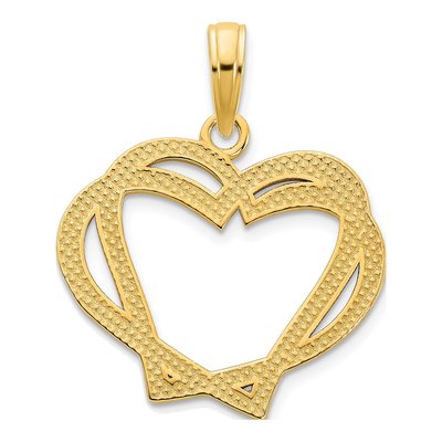 14K Yellow Gold Heart Pendant – view 5