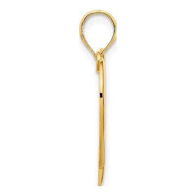 14K Yellow Gold Open Heart Pendant – view 3