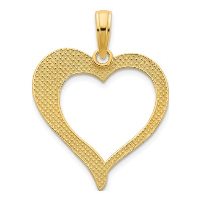 14K Yellow Gold Open Heart Pendant – view 5