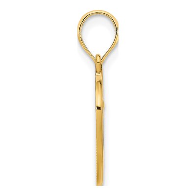 14K Yellow Gold Open Heart Pendant – view 3