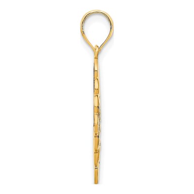 14K Yellow Gold Fleur de Lis Pendant – view 3