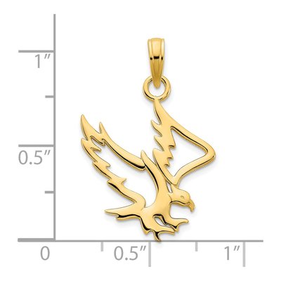 14K Yellow Gold Cut-Out Flying Eagle Pendant – view 4