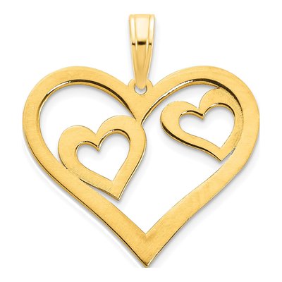 14K Yellow Gold Heart Pendant – view 5