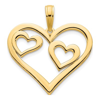 14K Yellow Gold Heart Pendant