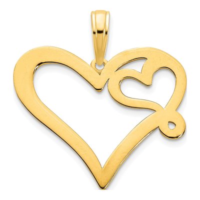 14K Yellow Gold Heart Pendant – view 5