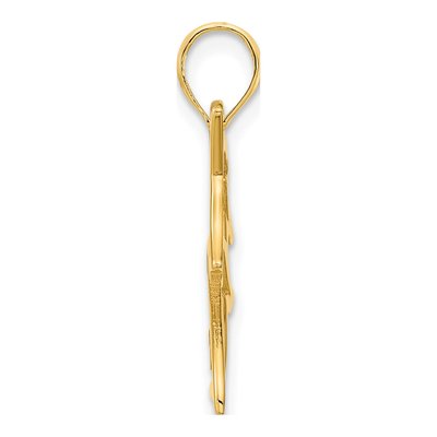 14K Yellow Gold Cut-Out Unicorn Pendant – view 3