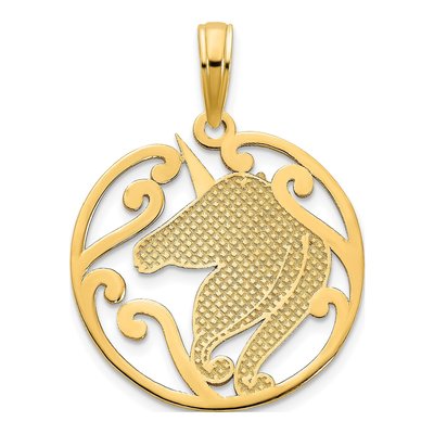 14K Yellow Gold Unicorn Pendant – view 5