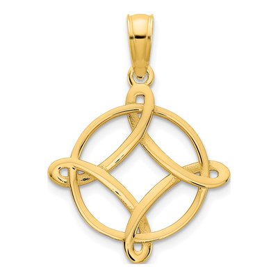 14K Yellow Gold Celtic Knot Pendant