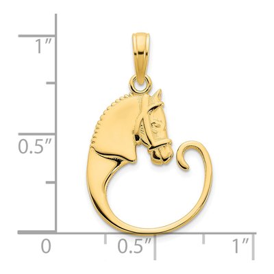 14K Yellow Gold Horse Holder Pendant – view 3