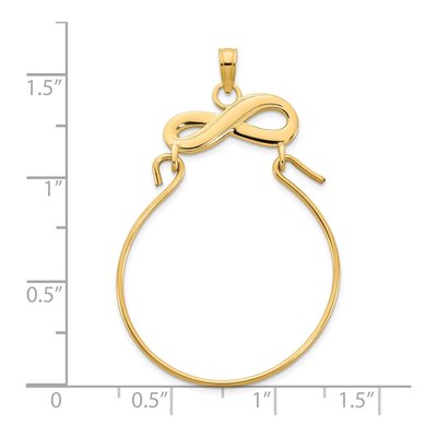 14K Yellow Gold Infinity Holder Pendant – view 3