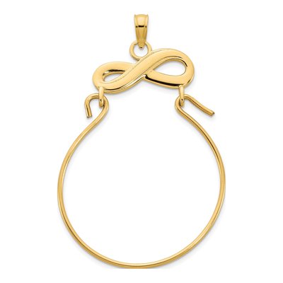 14K Yellow Gold Infinity Holder Pendant