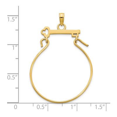 14K Yellow Gold Key Holder Pendant – view 3