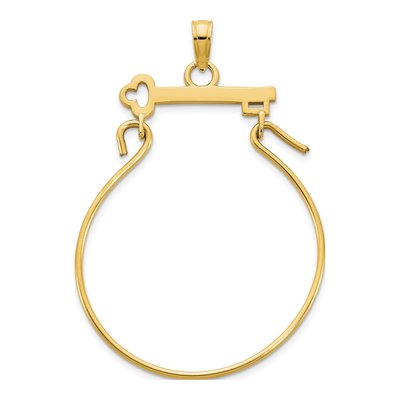 14K Yellow Gold Key Holder Pendant