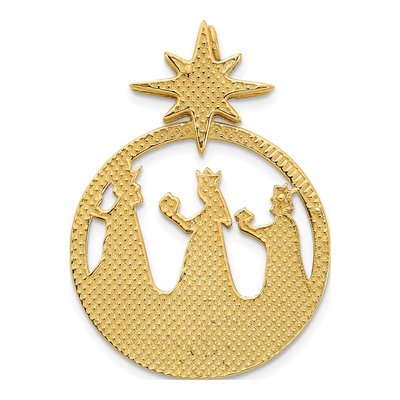 14K Yellow Gold Three Wise Men Slide Pendant – view 4