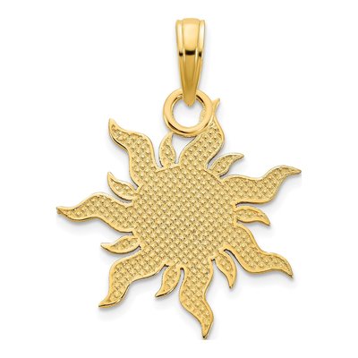 14K Yellow Gold Sun Pendant – view 5