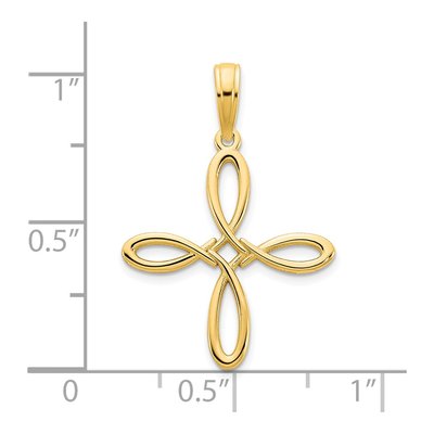 14K Yellow Gold Celtic Knot Cross Pendant – view 4