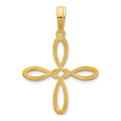 14K Yellow Gold Celtic Knot Cross Pendant – view 5