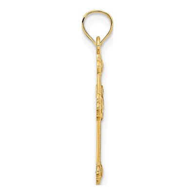 14K Yellow Gold Fancy Cross Pendant – view 2