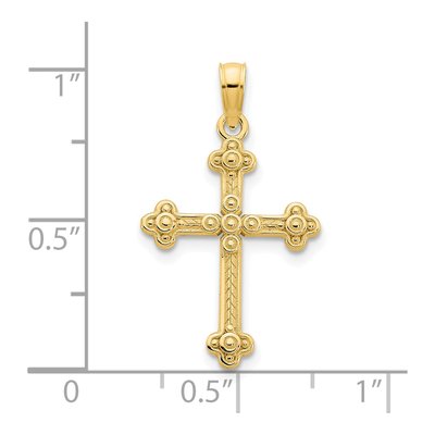 14K Yellow Gold Fancy Cross Pendant – view 3